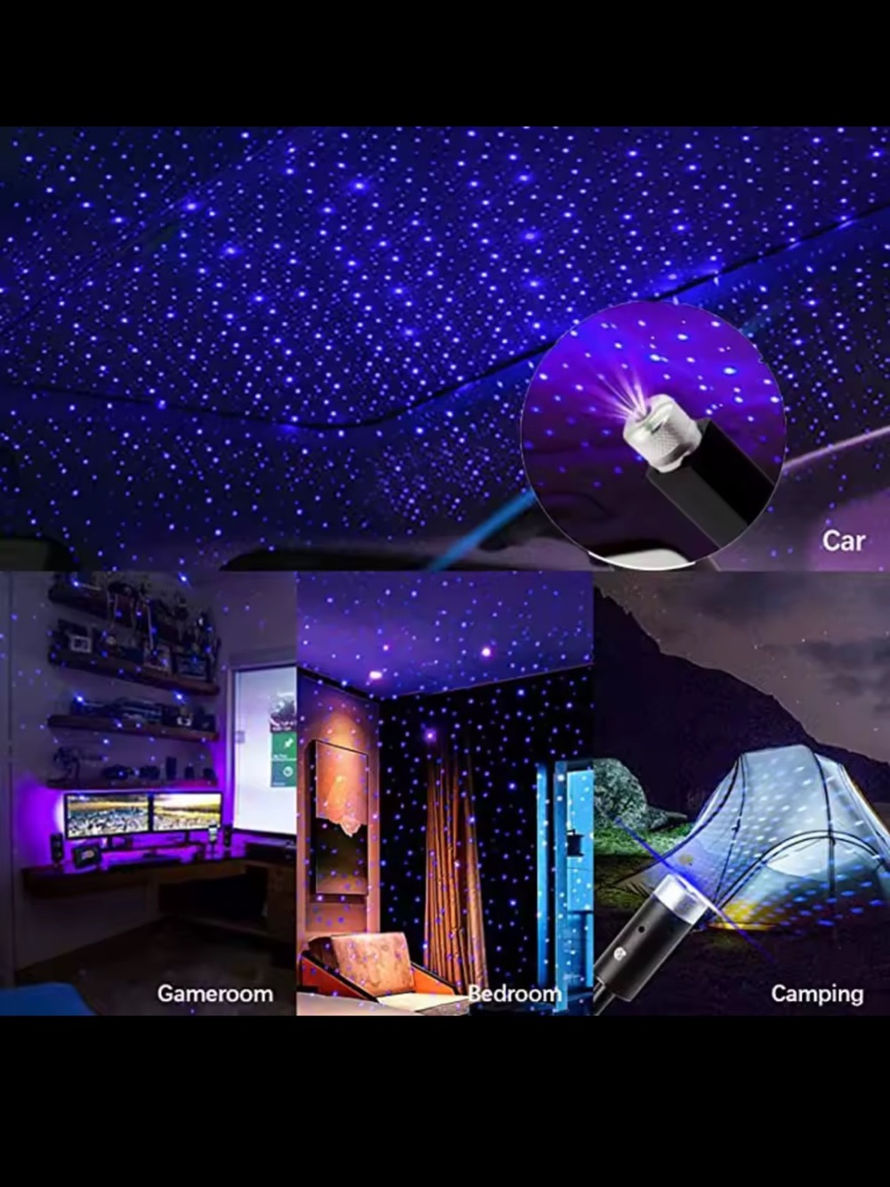 Starry Night LED Projector Light - Purple Galaxy Effect